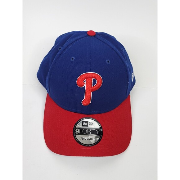 Philadelphia Phillies Blue & Red Hat One Size NewEra 9Forty Authentic New - Picture 2 of 10